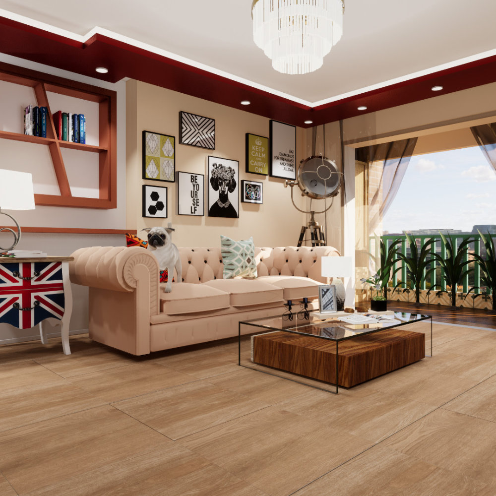 Gạch Ấn Độ 600x600 NEWPORT WOOD M66011