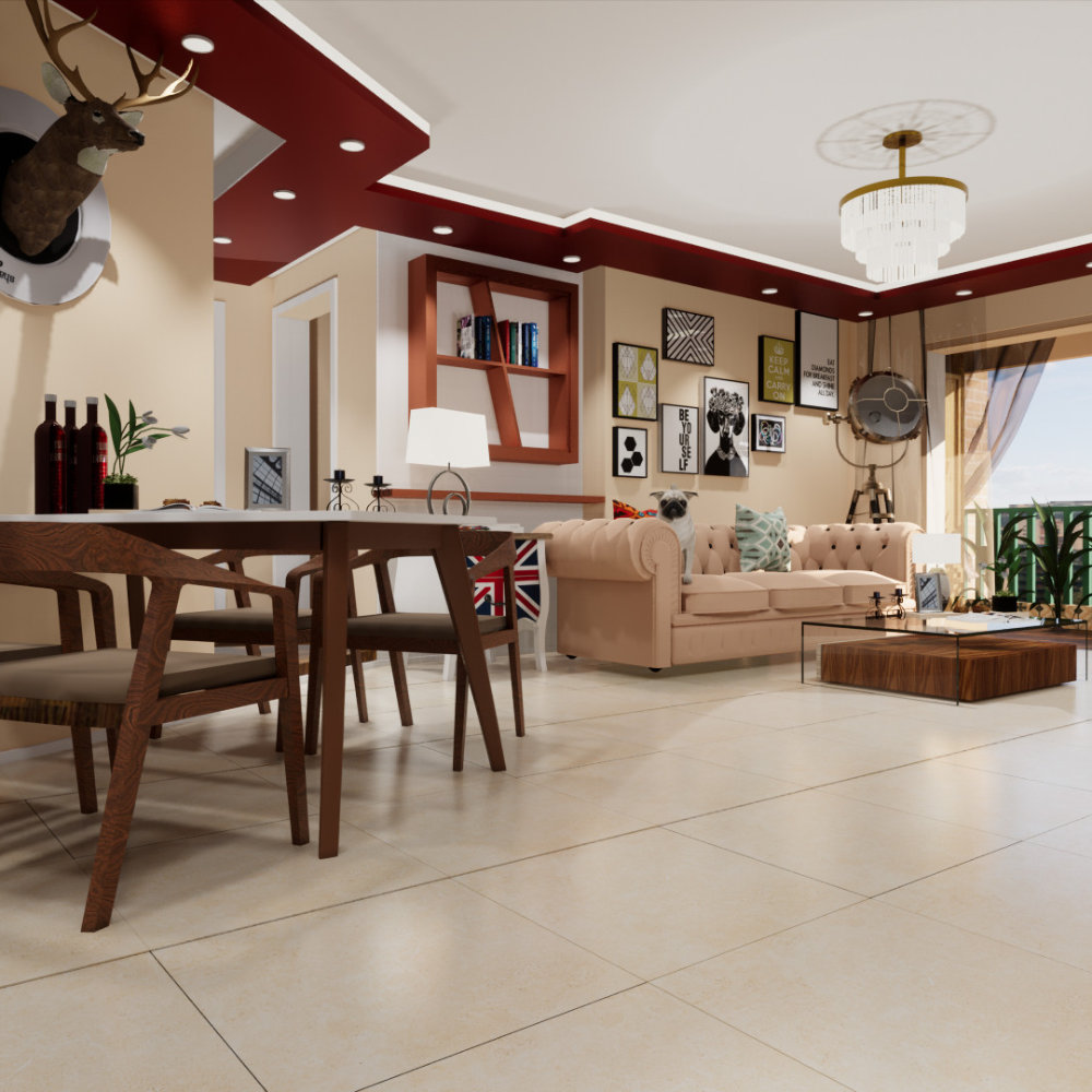 Gạch Ấn Độ 600x600 EMBER BEIGE CR66001