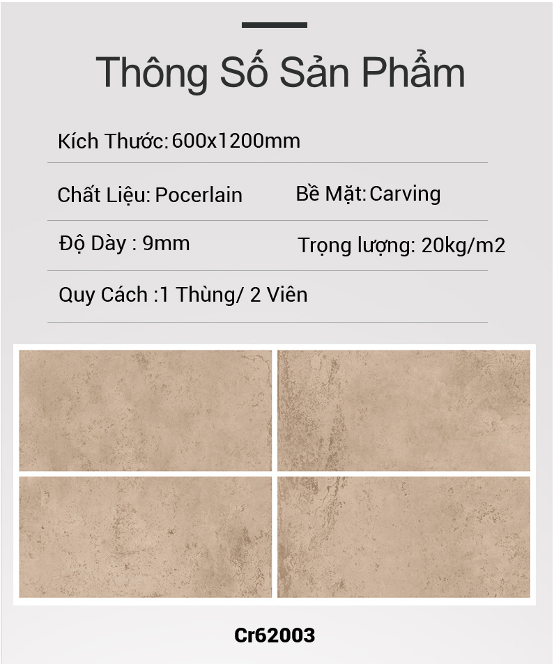 Gạch Ấn Độ 600x1200 Cr62004
