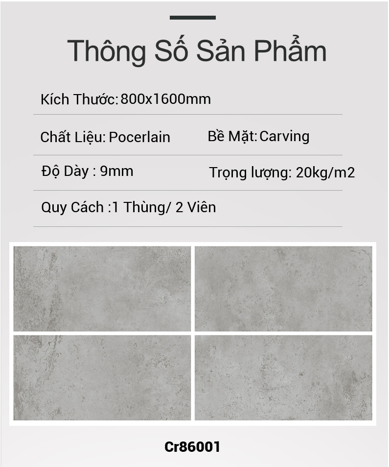 Gạch Ấn Độ 800x1600 Cr86001
