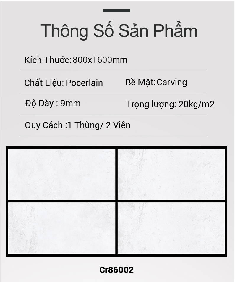 Gạch Ấn Độ 800x1600 Cr86002