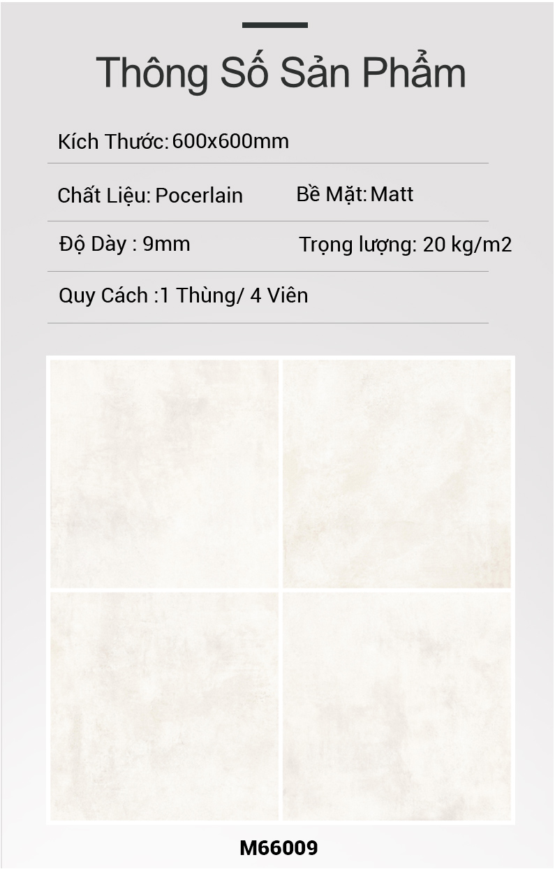 Gạch Ấn Độ 600x600 DUNE BIANCO M66009