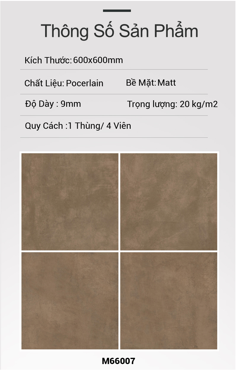 Gạch Azone 600x600 DUNE MOCHA M66007