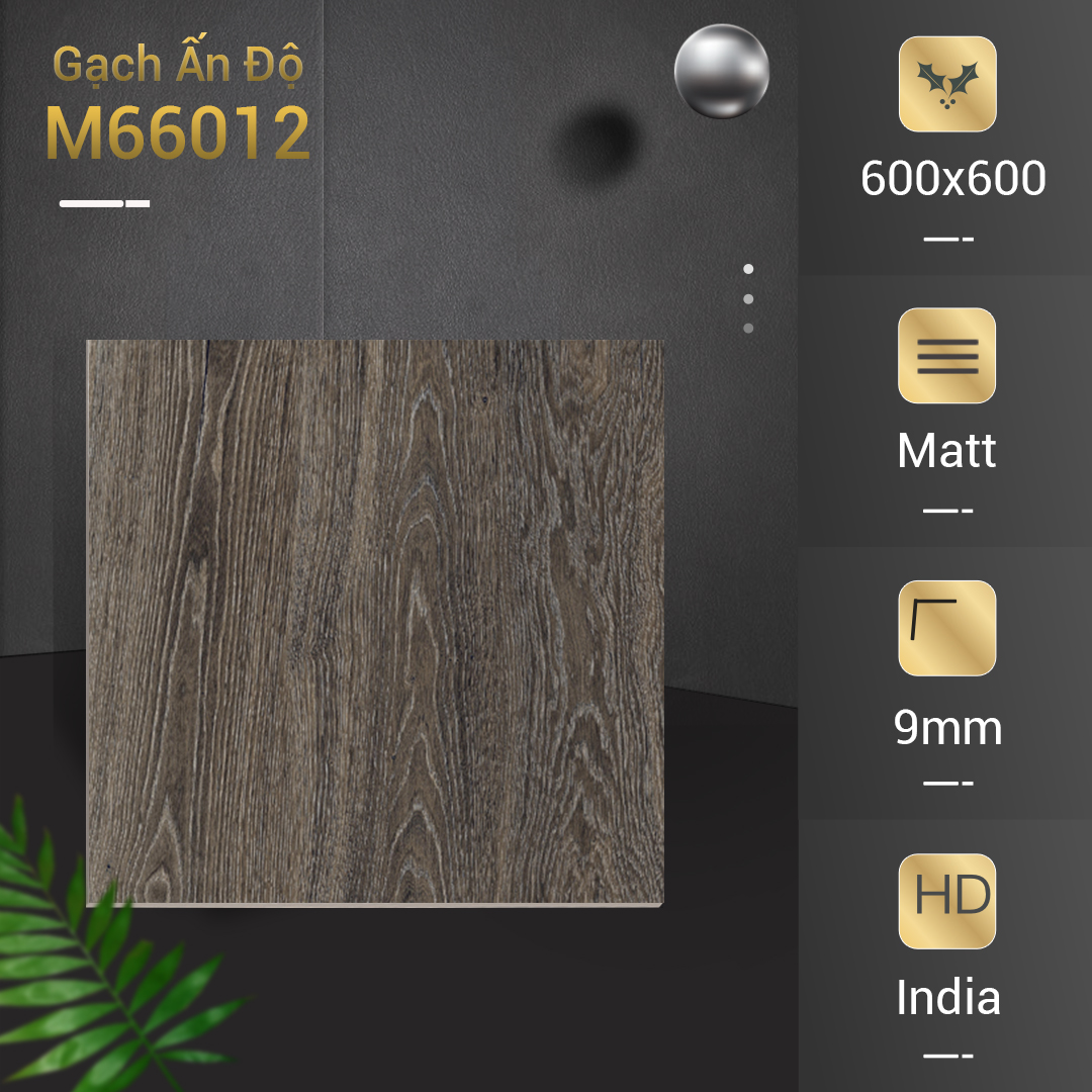 Gạch Ấn Độ 600x600 JANUS NERO M66012