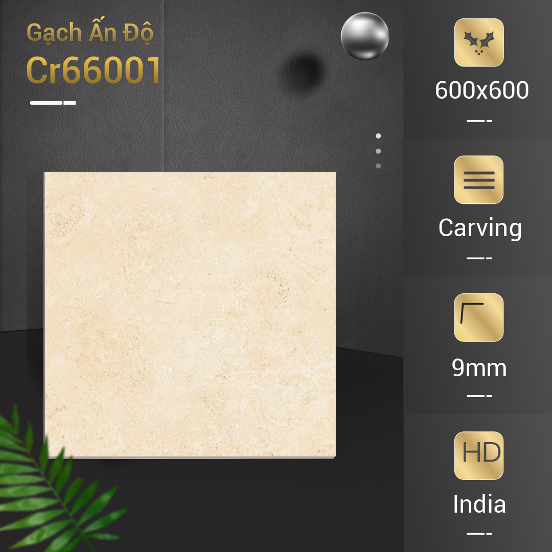 Gạch Ấn Độ 600x600 EMBER BEIGE CR66001