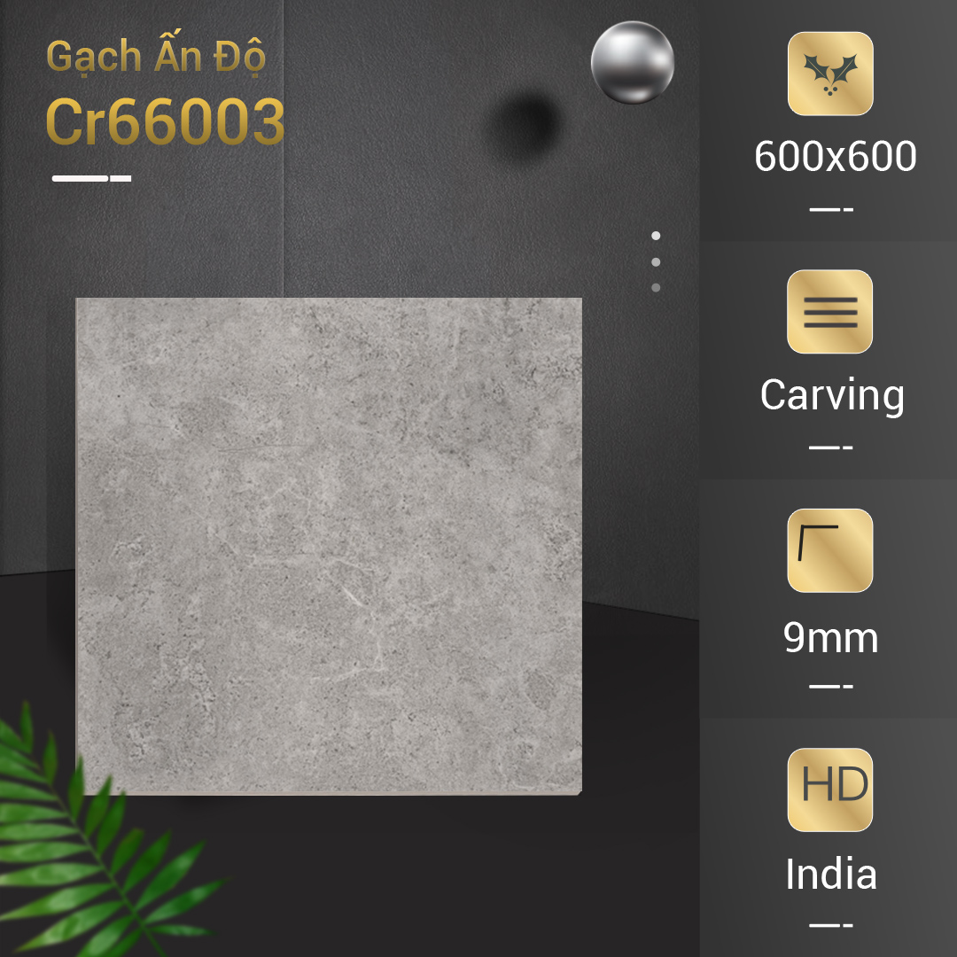 Gạch Ấn Độ 600x600 EMBER GRIS CR66003