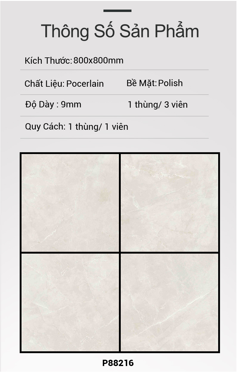 Gạch Ấn Độ 80x80 P88216