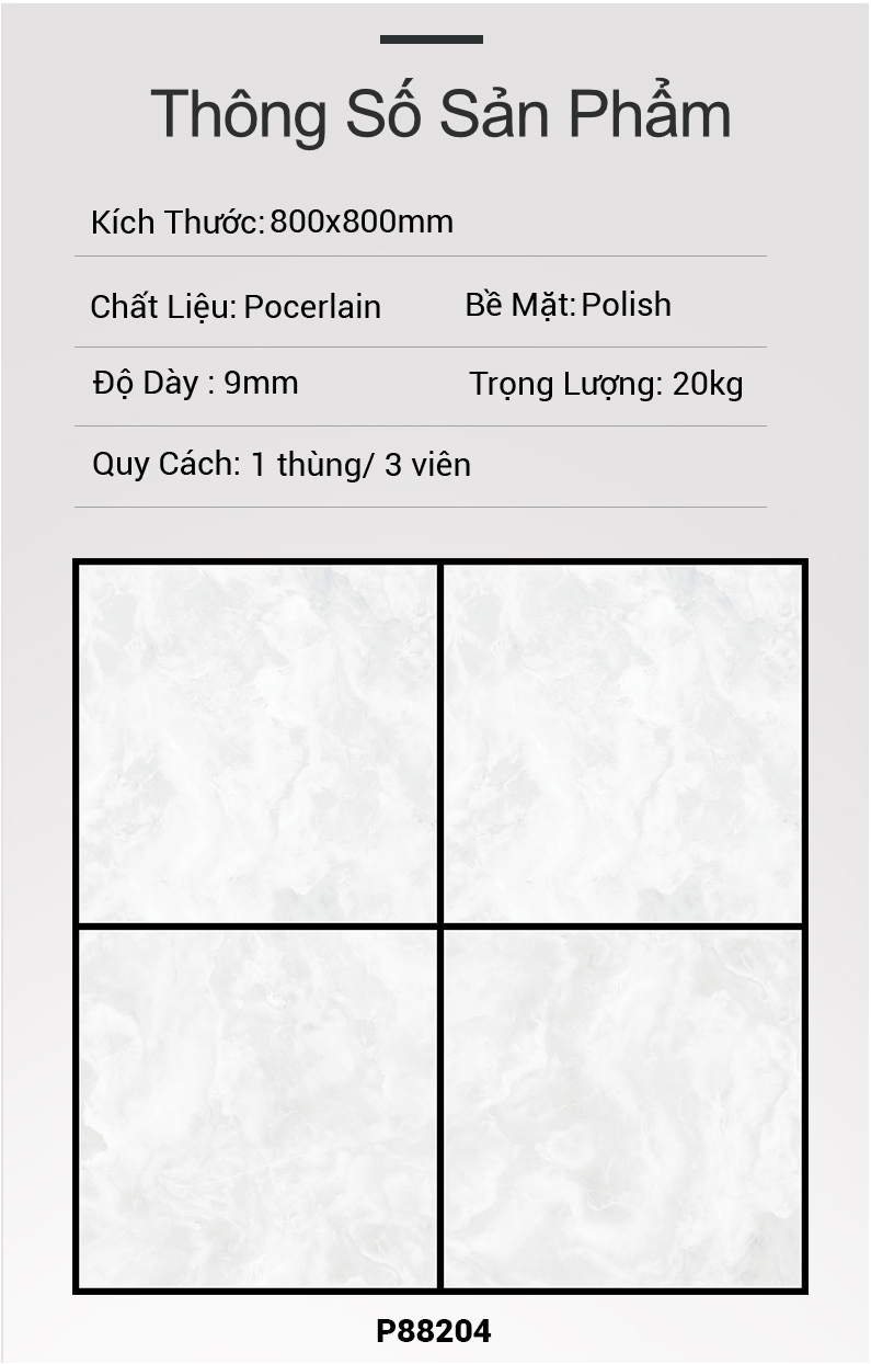 Gạch Ấn Độ 80x80 P88204