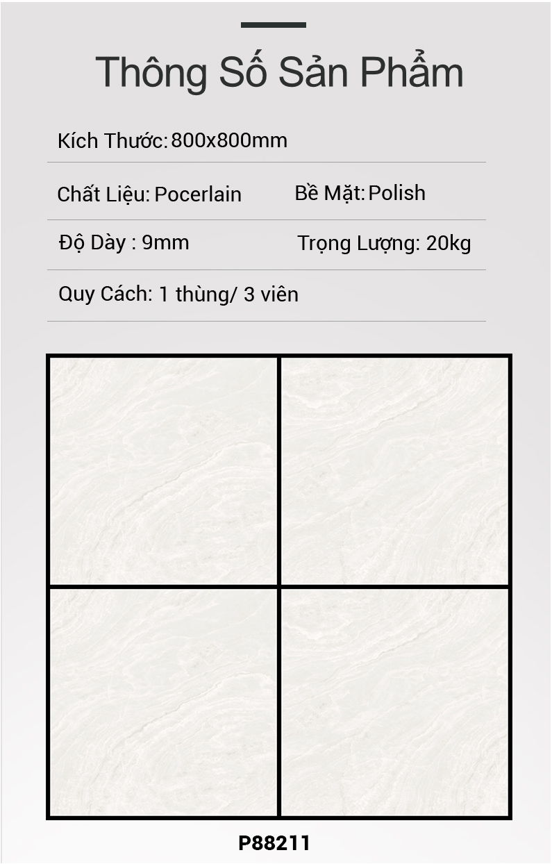 Gạch Ấn Độ 80x80 P88211