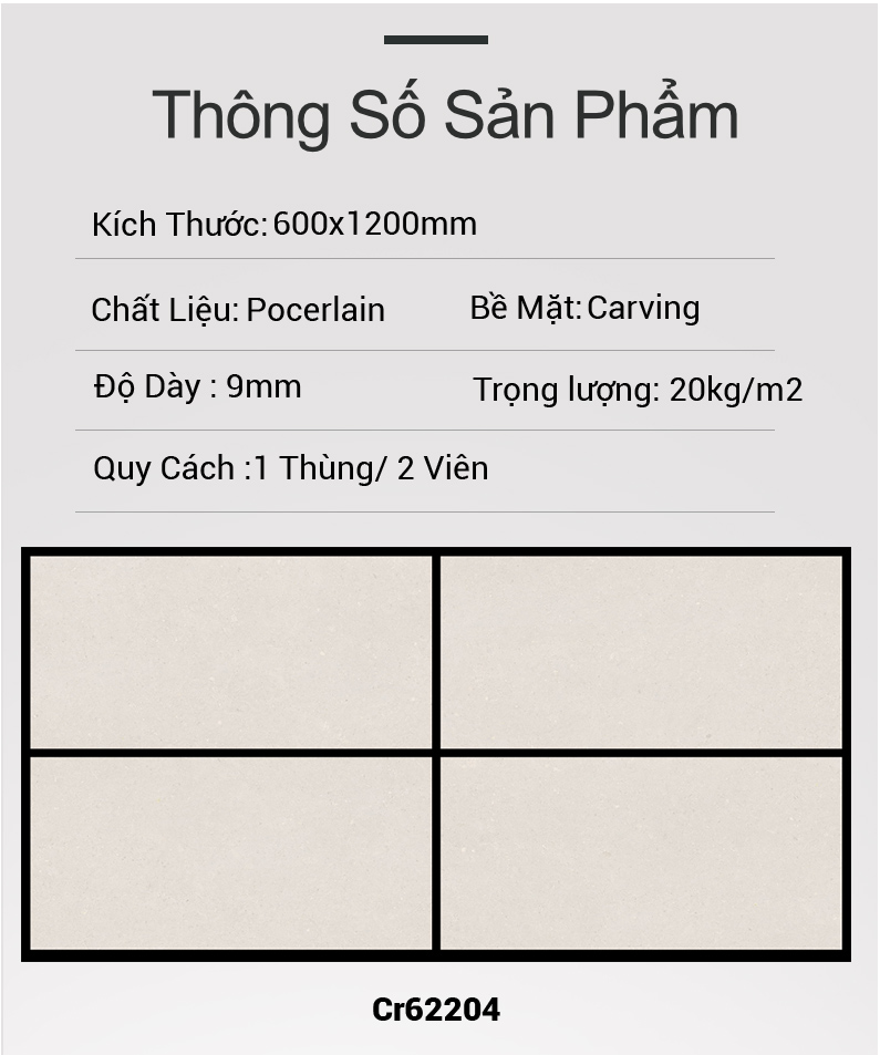 Gạch Ấn Độ 60x120 Cr62204