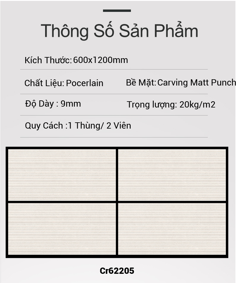 Gạch Ấn Độ 60x120 Cr62205