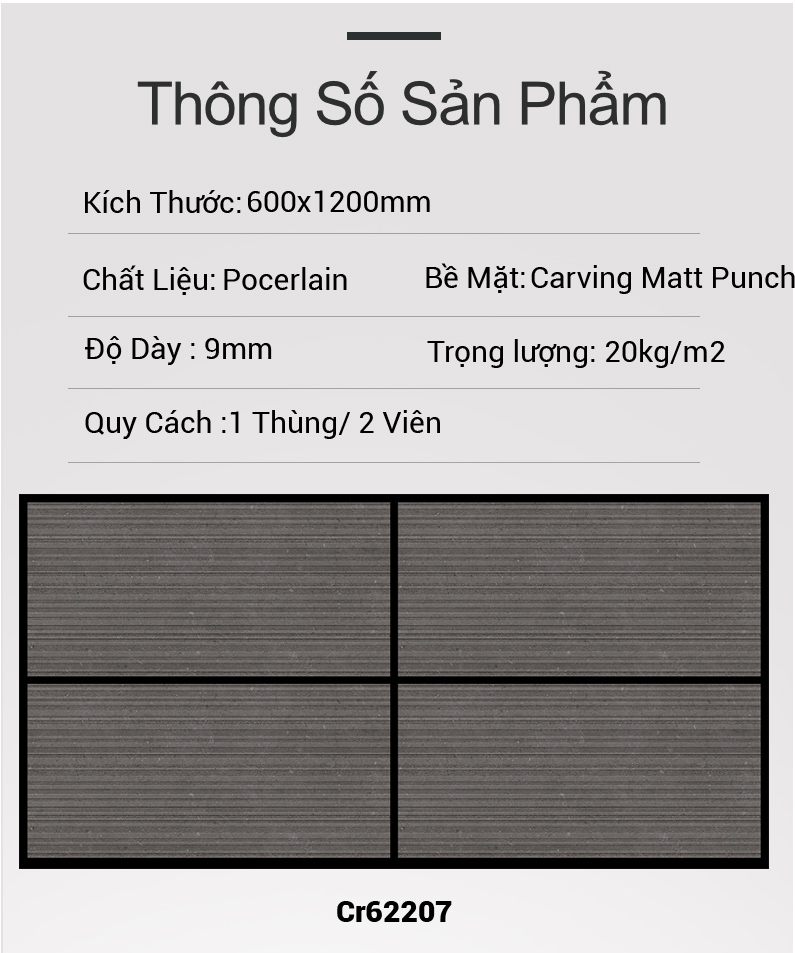 Gạch Ấn Độ 60x120 Cr62207