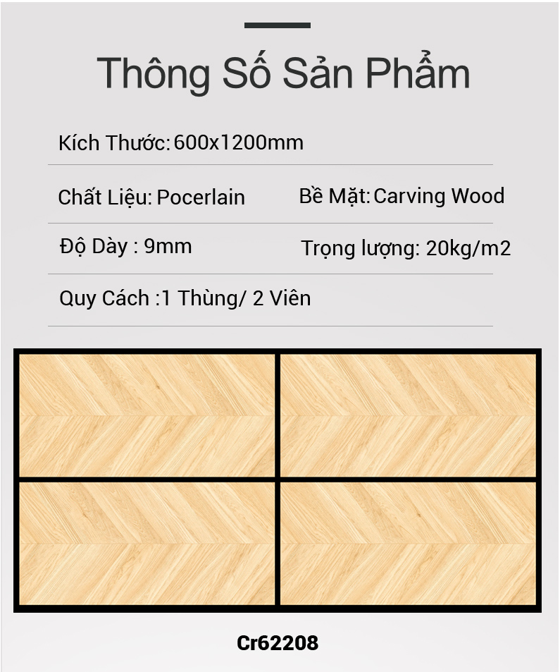 Gạch Ấn Độ 60x120 Cr62208