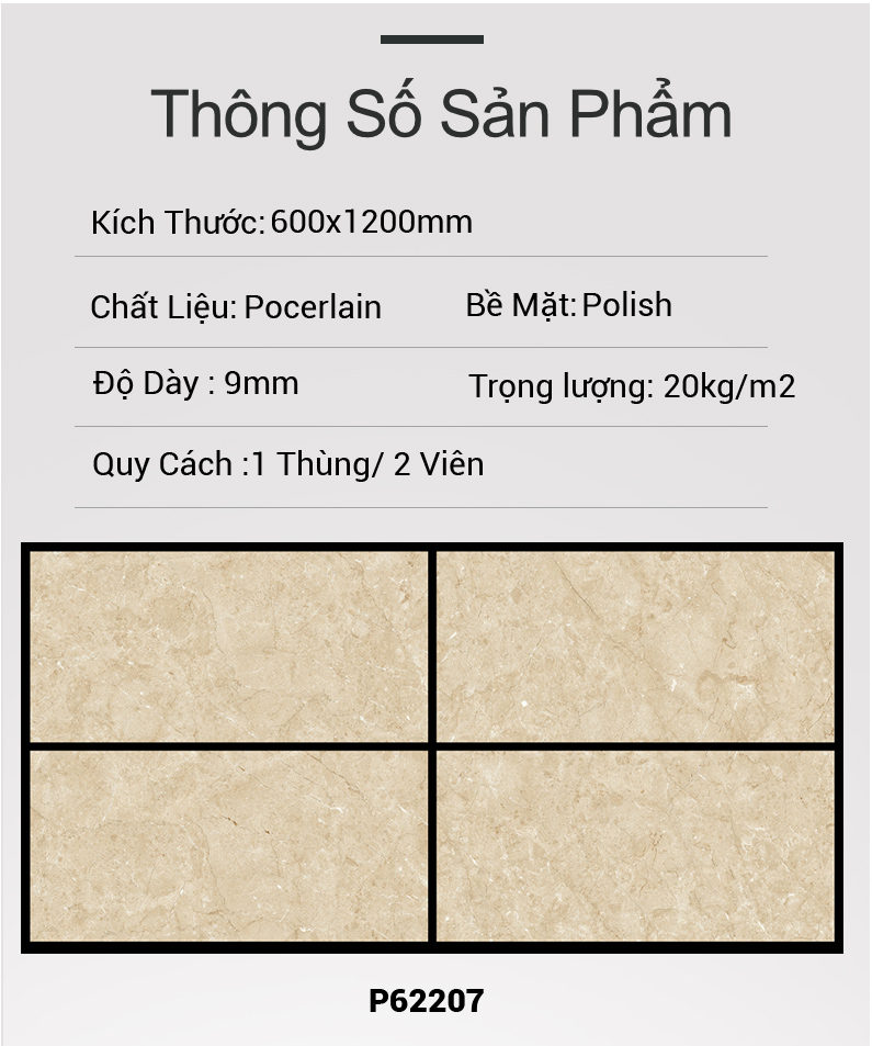 Gạch Ấn Độ 60x120 P62207