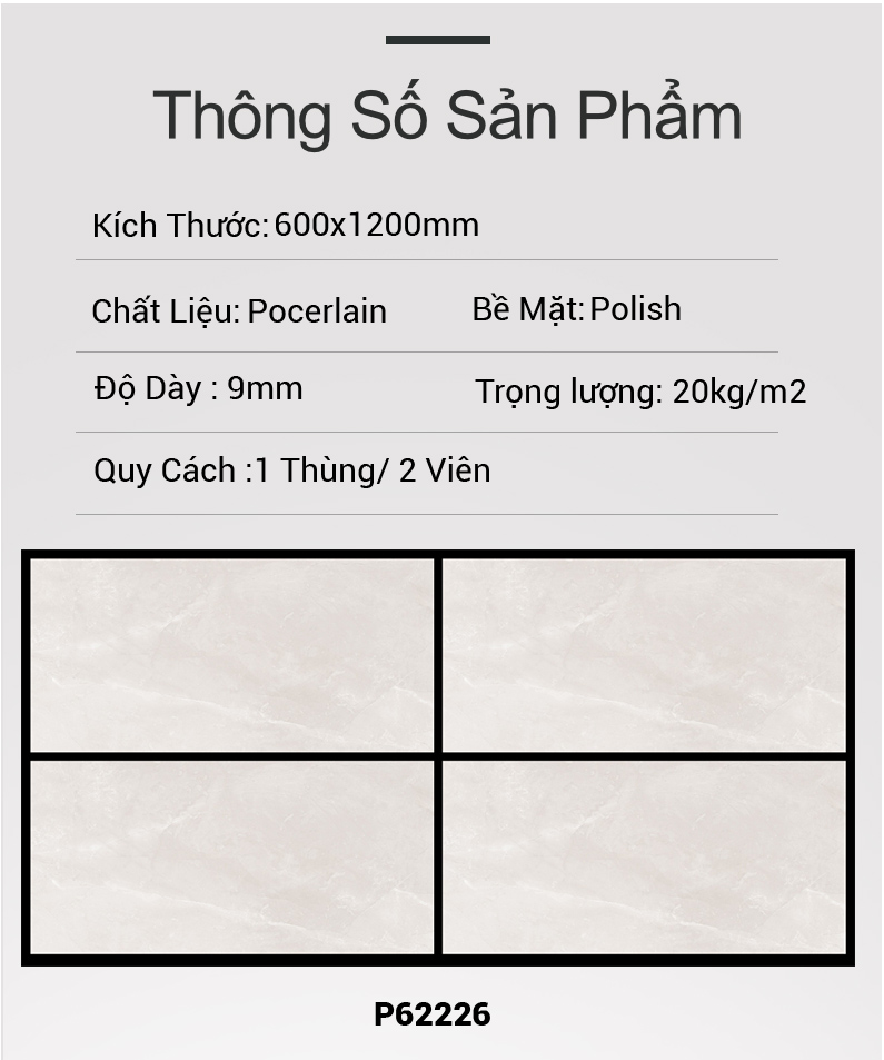 Gạch Ấn Độ 60x120 P62226