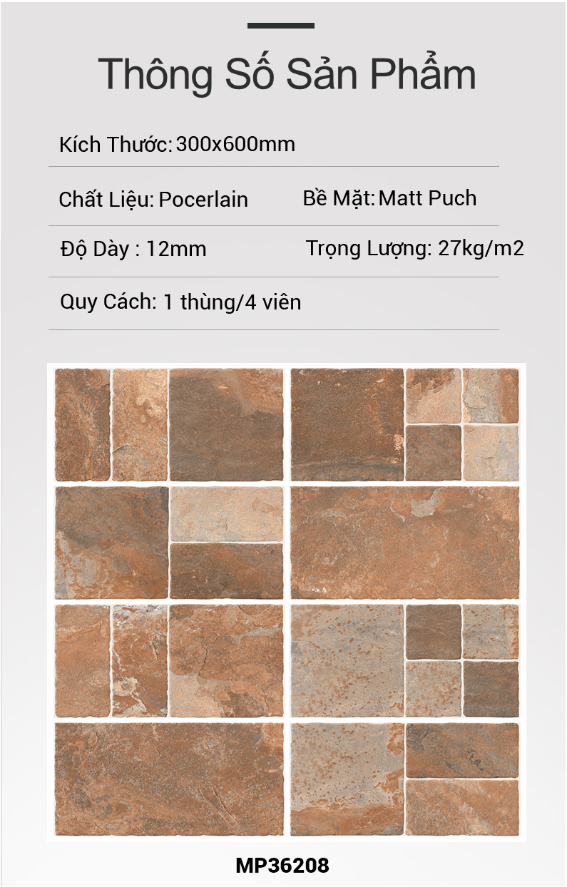 Gạch Ấn Độ 30x60 MP36208